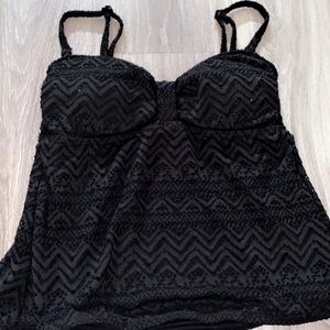 Black bathing suit top